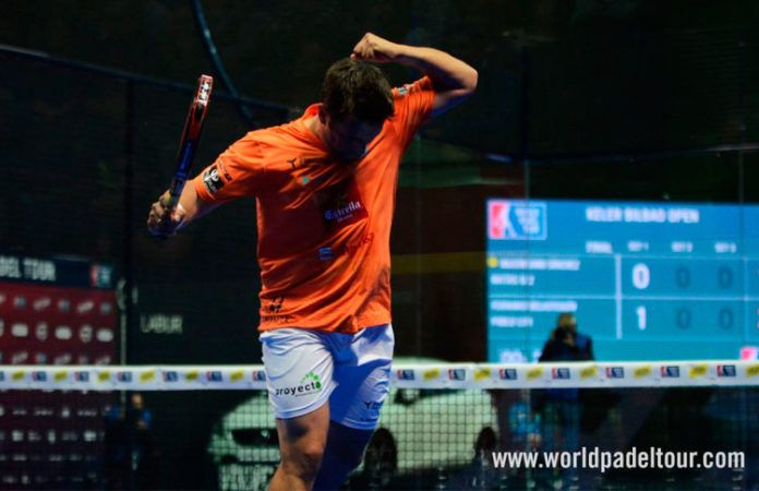 Matías Díaz, en acción en el Keler Bilbao Open 2017