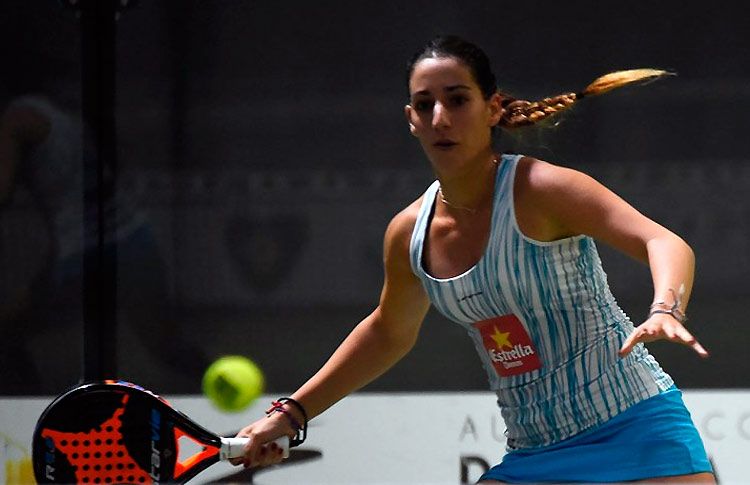 Teresa Navarro, en acción en el Zaragoza Open 2017