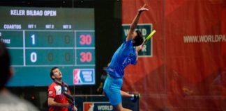 Ale Galán, en acción en el Keler Bilbao Open 2017