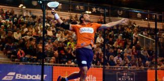 Fernando Belasteguín, en acción en el Estrella Damm Másters Finals 2017