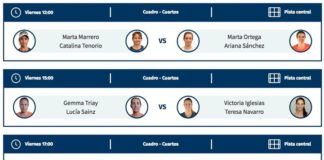 Estrella Damm Másters Finals: Orden de Juego de la segunda jornada