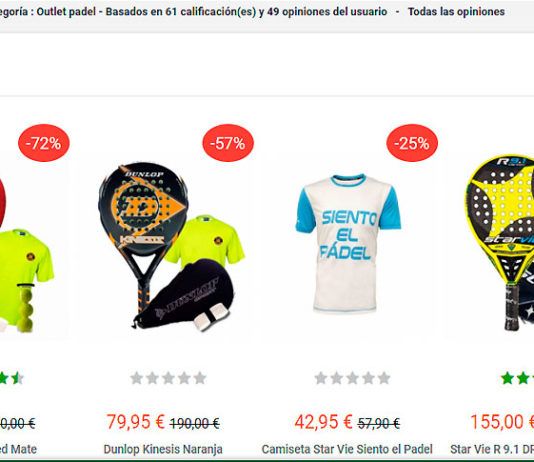 Outlet de Pádel: Grandes ofertas en las mejores tiendas on-line