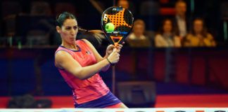 Teresa Navarro, en acción en el Estrella Damm Másters Finals 2017