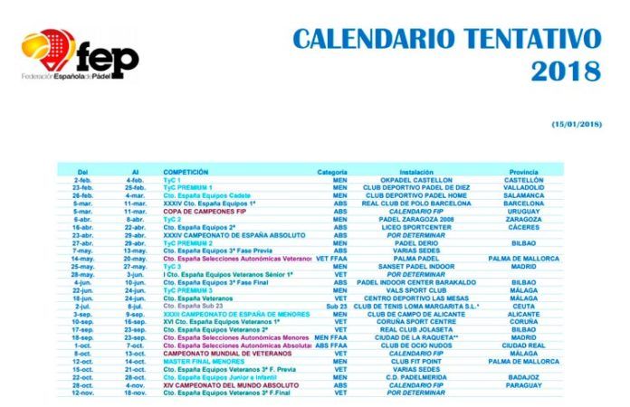 La Federación Española anuncia sus pruebas para un 2018 que promete ser apasionante