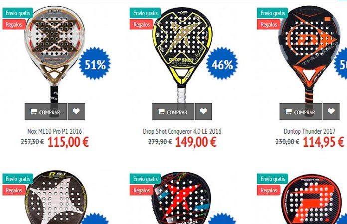 Grandes ofertas de pádel para Reyes en la web de Oferta Pala Padel