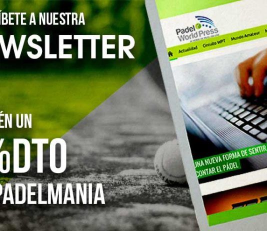 Newsletter Padel World Press: Suscríbete y tendrás grandes descuentos Newsletter Padel World Press: Suscríbete y tendrás grandes descuentos en productos de pádel