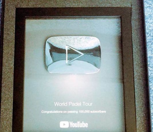 YouTube vergibt den World Padel Tour Channel mit dem Silver Play Button