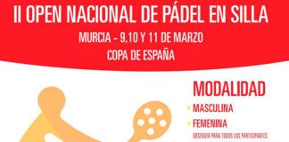 Murcia, sede de la séptima prueba de la Copa de España de Pádel en Silla de Ruedas