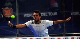 Estrella Damm Alicante Open 2018: Andrés Britos, en acción (World Padel Tour)
