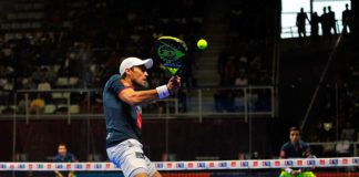 Estrella Damm Alicante Open 2018: Juani Mieres, en acción (World Padel Tour)