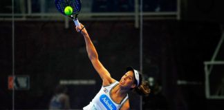 Marta Marrero, en acción en el Estrella Damm Alicante Open 2018 (World Padel Tour)