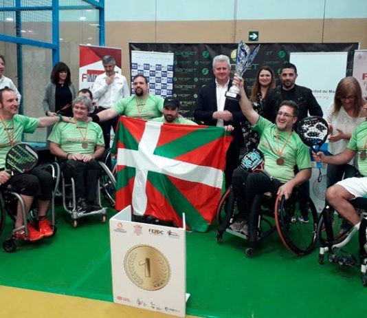Baskenland, eerste winnaar van het Spaanse kampioenschap voor de regionale rolstoelpadelteams
