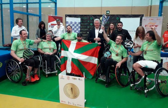 País Vasco, primer ganador del Cpto de España por Selecciones Autonómicas de Padel en Silla de Ruedas