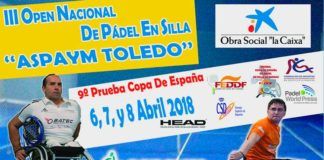 Toledo, sede de la novena prueba de la Copa de España de Pádel en Silla de Ruedas