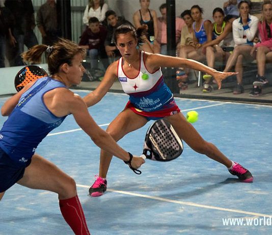 كاتا تينوريو وبيا غونزاليس ، في مباراة في Caja Rural Jaén Open 2018