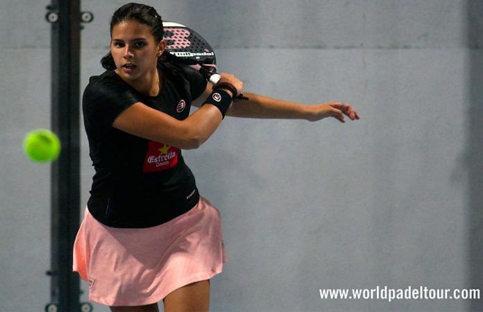 Delfina Brea, en acción en el Caja Rural Jaén Open 2018