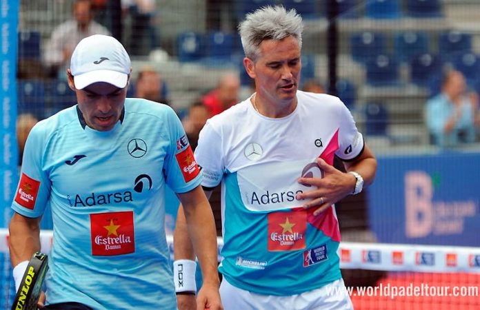 Miguel Lamperti y Juani Mieres, en acción en el Caja Rural Jaén Open 2018