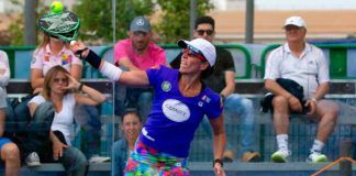 Lucía Sainz, en acción en el Caja Rural Jaén Open 2018