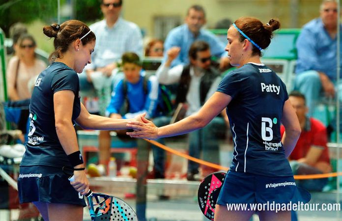 Patty Llaguno-Eli Amatriain, en acción en el Caja Rural Jaén Open 2018