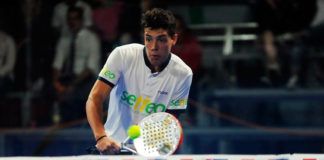 Agustín Tapia, en acción en el Caja Rural Jaén Open 2018