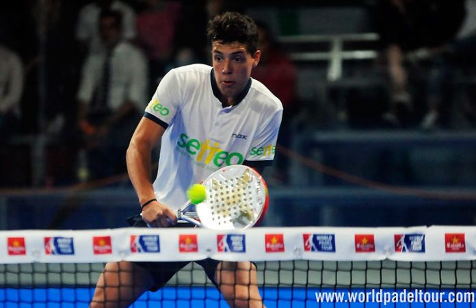 Agustín Tapia, en acción en el Caja Rural Jaén Open 2018