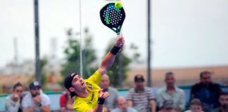 Gonzalo Rubio y Ernesto Moreno, en acción en el Lisboa Challenger
