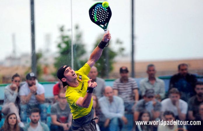 Gonzalo Rubio y Ernesto Moreno, en acción en el Lisboa Challenger
