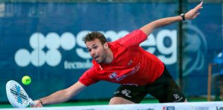 Rafa Méndez, en acción en el Lisboa Challenger