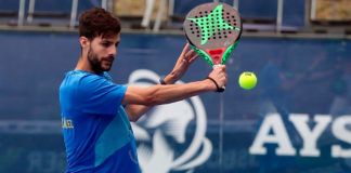 Momo González, en acción en el Lisboa Challenger 2018 (World Padel Tour)