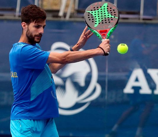 Momo González, en acción en el Lisboa Challenger 2018 (World Padel Tour)