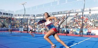 Sharpen the reflexes ... Bea González, in action at the Mijas Open