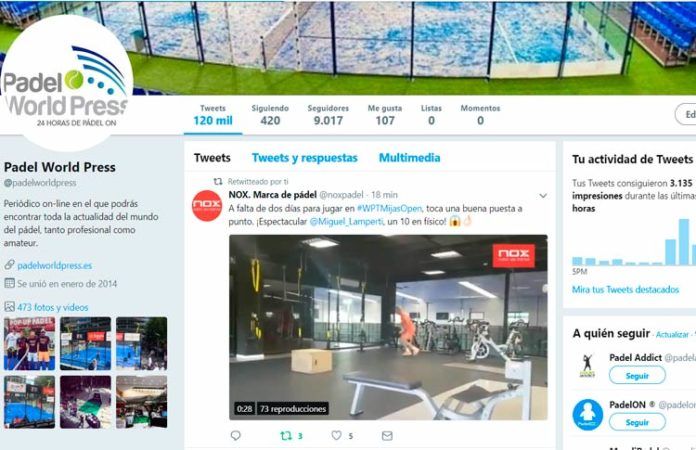 twitter Padel World Press se une al Club de los 9.000 en Twitter