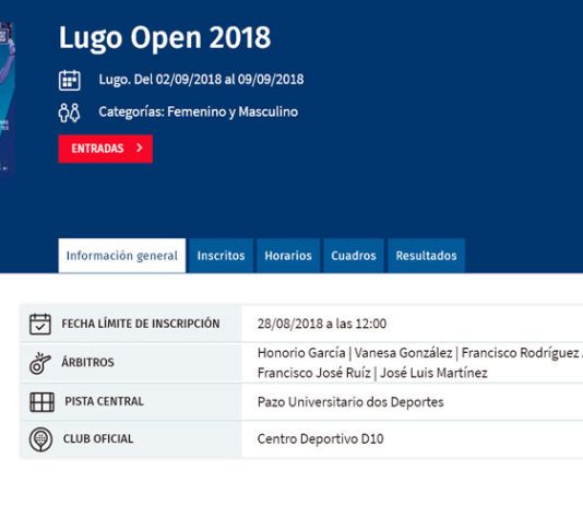 Lugo Open: Todo listo para su inminente inicio