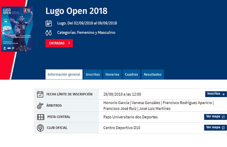Lugo Open: Todo listo para su inminente inicio