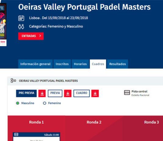 Oeiras Valley Portugal Padel Masters: Todo listo para su inminente inicio Oeiras Valley Portugal Padel Masters: Todo listo para su inminente inicio