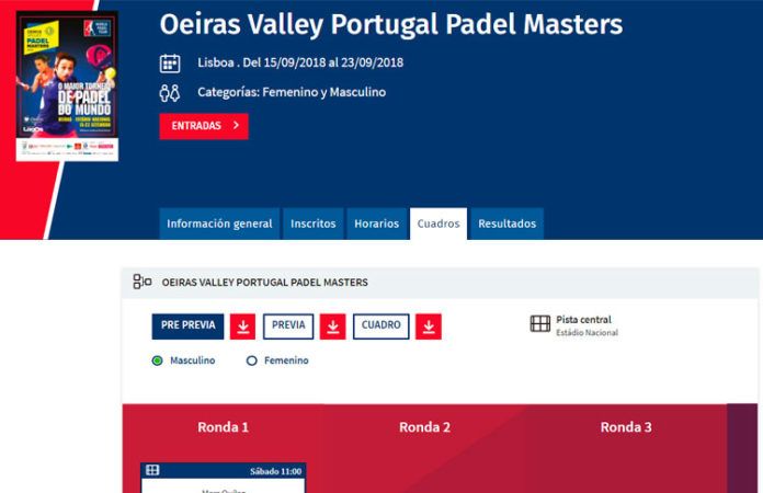 Oeiras Valley Portugal Padel Masters: Todo listo para su inminente inicio