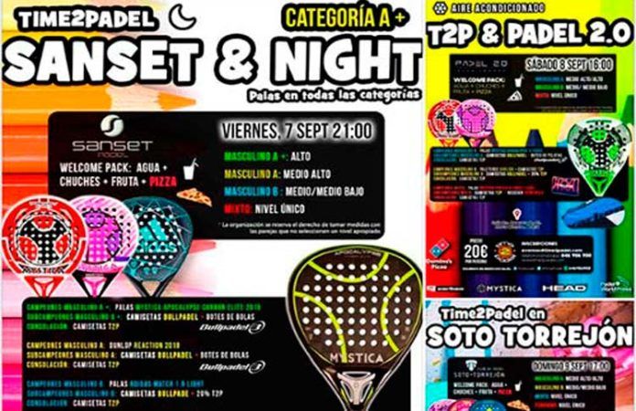 Diversión asegurada para el fin de semana junto a Torneos Time2Padel