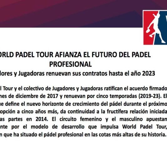 World Padel Tour konsolidiert sein Projekt für die nächsten 5-Jahre