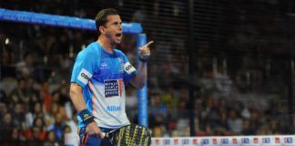 Paquito-Navarro celebra un punto. | World Padel Tour