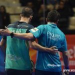 Juan Martín Díaz y Paquito Navarro durante un partido.