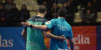 Juan Martín Díaz y Paquito Navarro durante un partido.