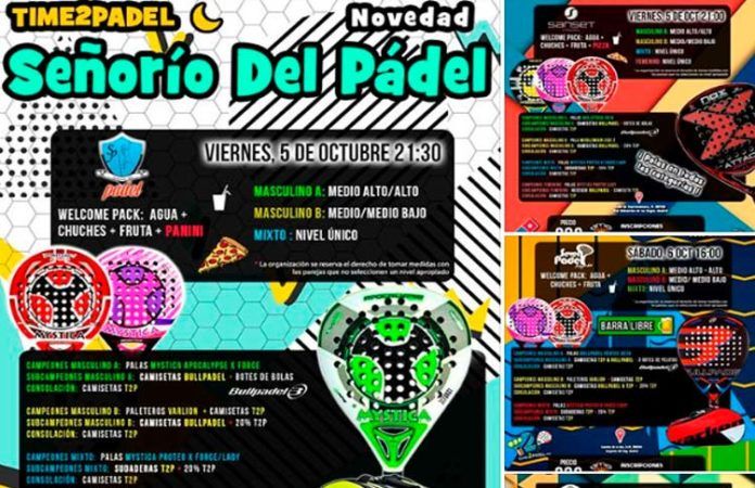 El mes de octubre comienza a lo grande junto a Torneos Time2Padel