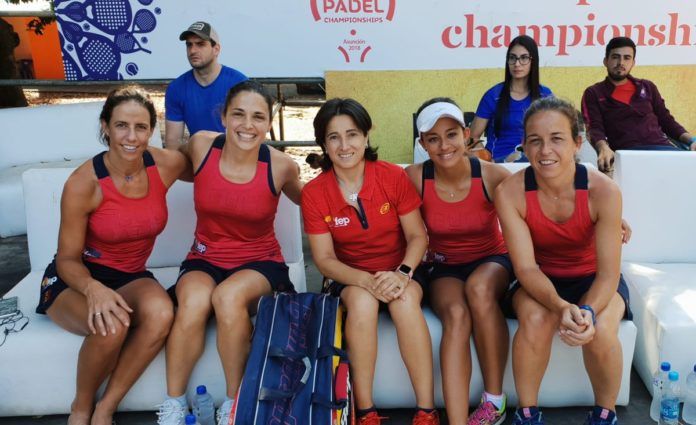 Marrero y el equipo español en el Mundial.