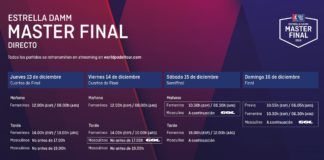 Los horarios del Master Final del World Padel Tour.