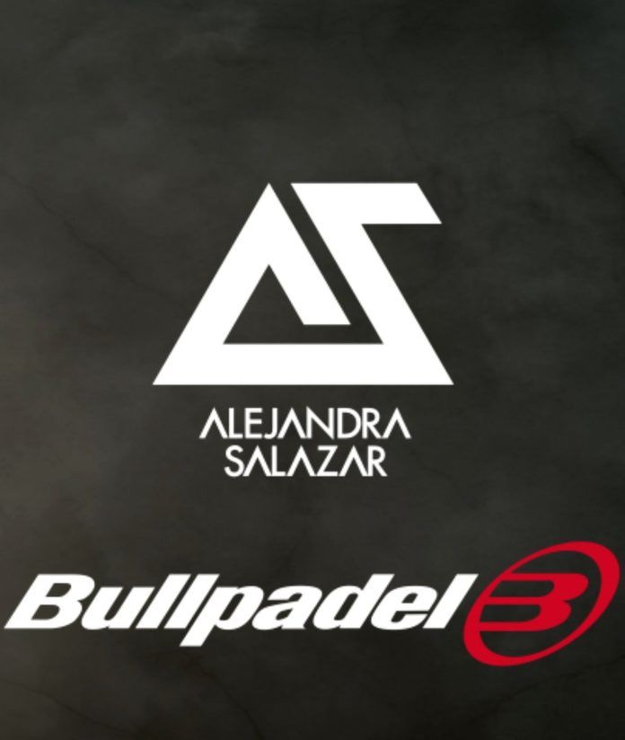 El nuevo logotipo de ALejandra Salazar con Bullpadel.