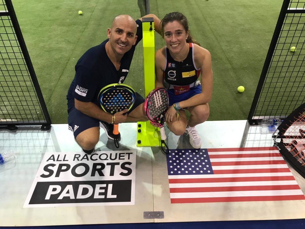 Marcos del Pilar and Marta Ortega at the Racquet Paddle Sport Conference.