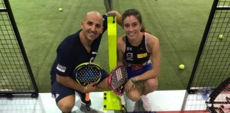 Marcos del Pilar et Marta Ortega à la conférence sur le sport de la raquette avec raquettes.