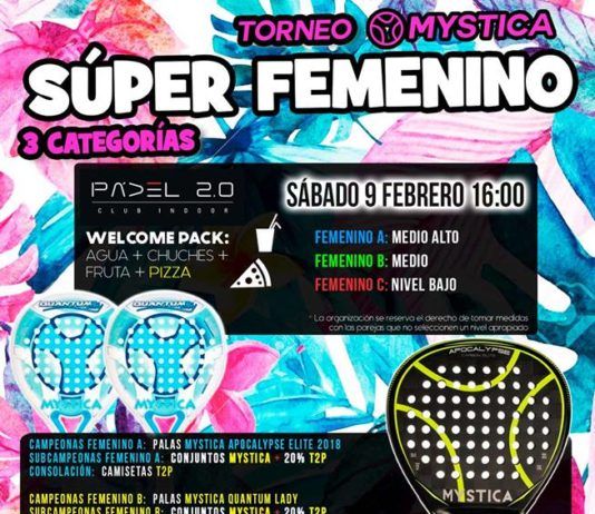 Torneos Time2Padel celebra el primer Torneo Mystica femenino
