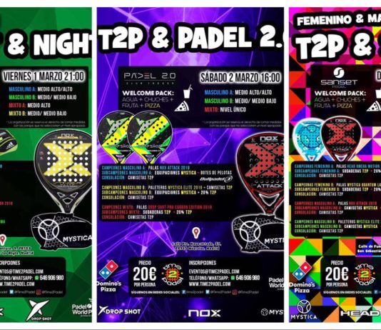 La oferta de Torneos Time2Padel para Carnaval.