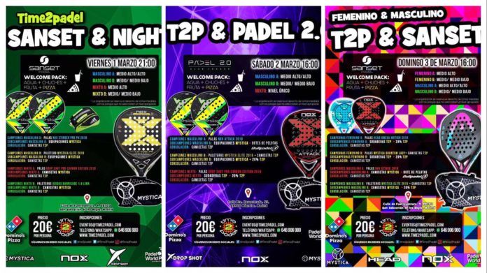 La oferta de Torneos Time2Padel para Carnaval.